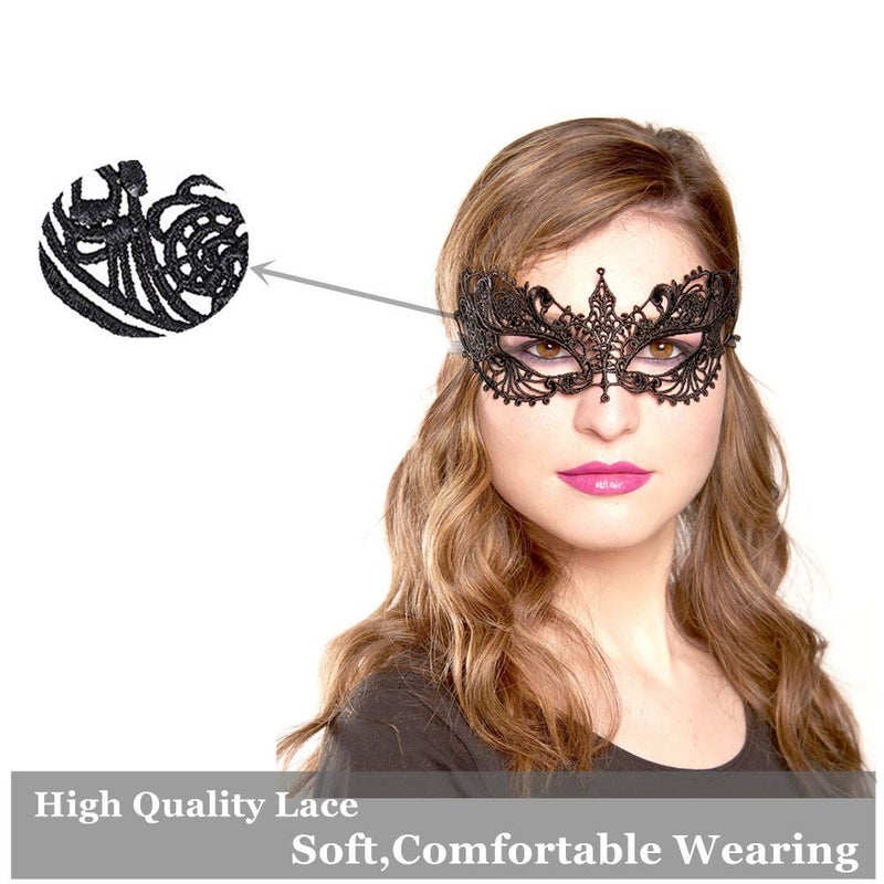 Exlinonline Lace Masquerade Mask for Wome Adult,Soft Gentle Material,Specially For Costume,Thememed Party - Image 4